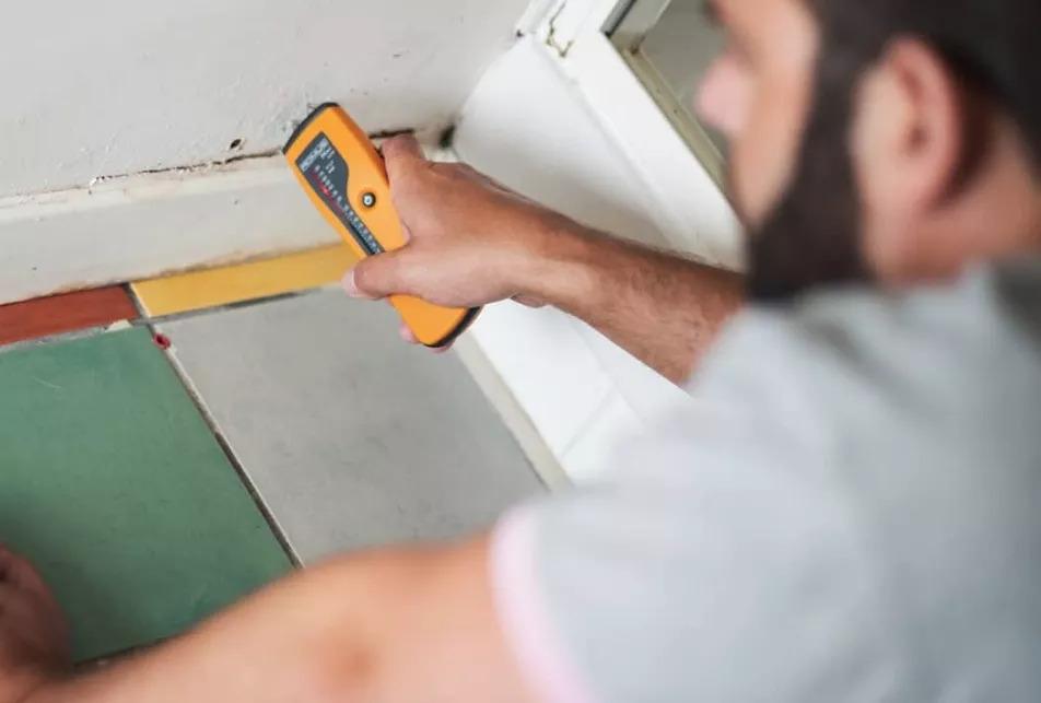 Relevé des dégâts avec l'humitest et caméra thermique