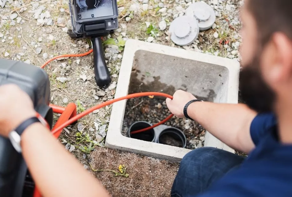 Contrôle des éléments sanitaires et des évacuations avec colorants, luminate, lampe à rayons ultraviolets, générateur de fumée, caméra vidéo et caméra endoscopique