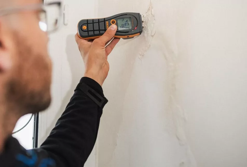 Relevé des dégâts avec humitest et caméra thermique