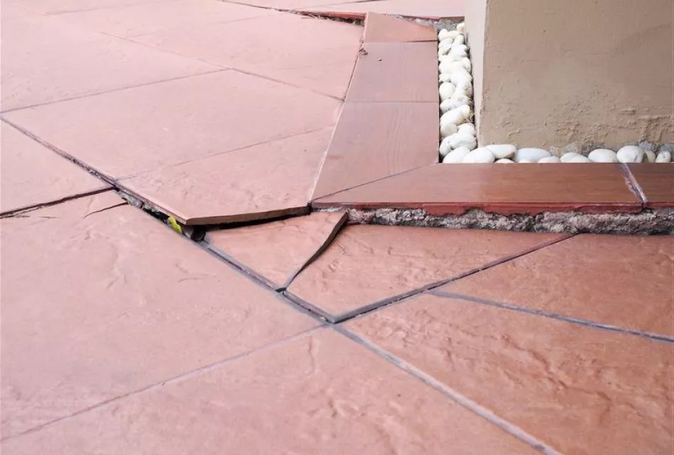 Affaissement de dalle